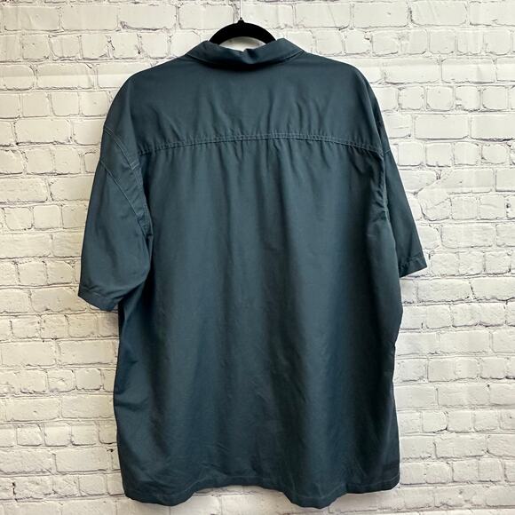 Kuhl Eluxor Short Sleeve Button Up Shirt Blue Gray Men's Size XXL - Picture 6 of 9